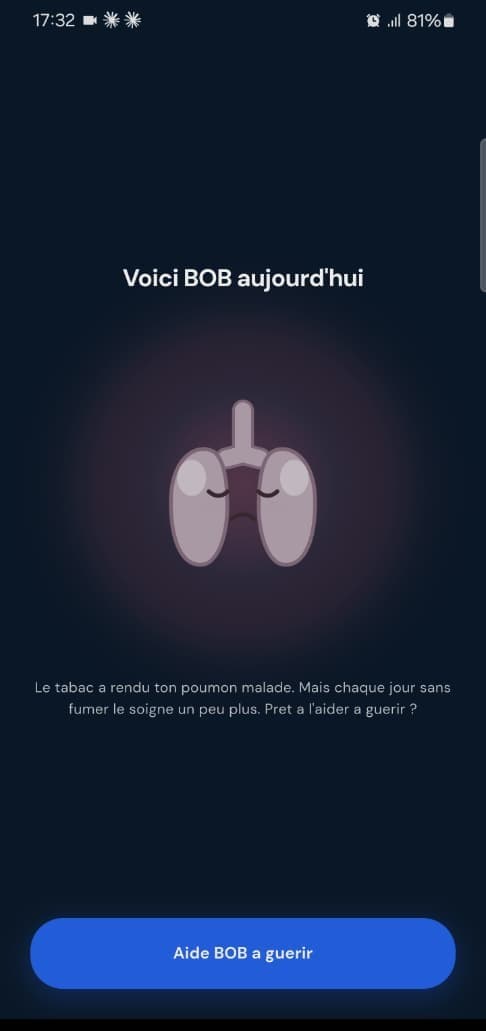 Voici BOB aujourd'hui : le poumon malade au premier jour, avant le sevrage