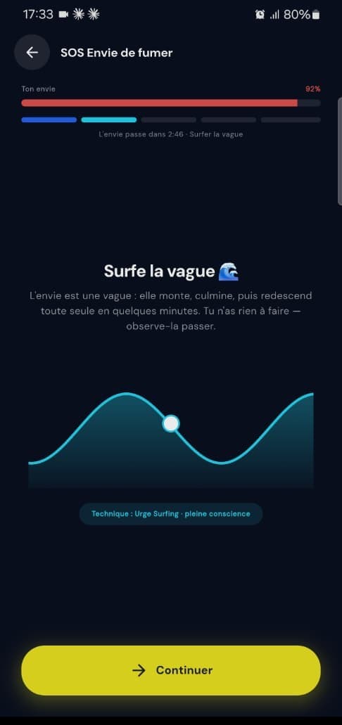 Surfe la vague : visualisation de l'envie qui monte puis redescend